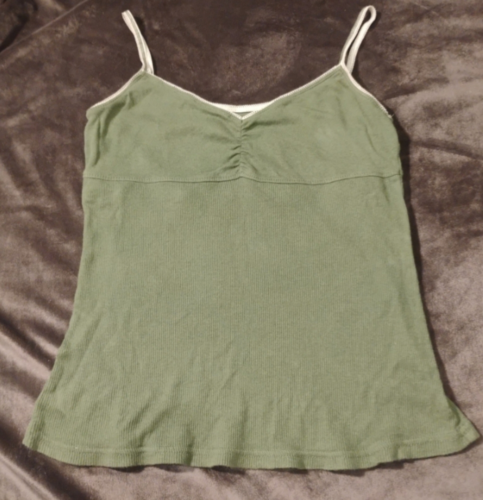 Energie Green Ruched Camisole Top